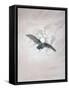 Owl Flying Against a Moonlit Sky-Caspar David Friedrich-Framed Stretched Canvas