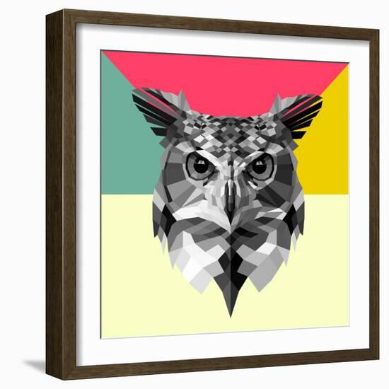 Owl Head-Lisa Kroll-Framed Art Print