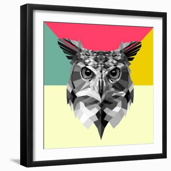 Owl Head-Lisa Kroll-Framed Art Print