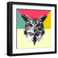 Owl Head-Lisa Kroll-Framed Art Print