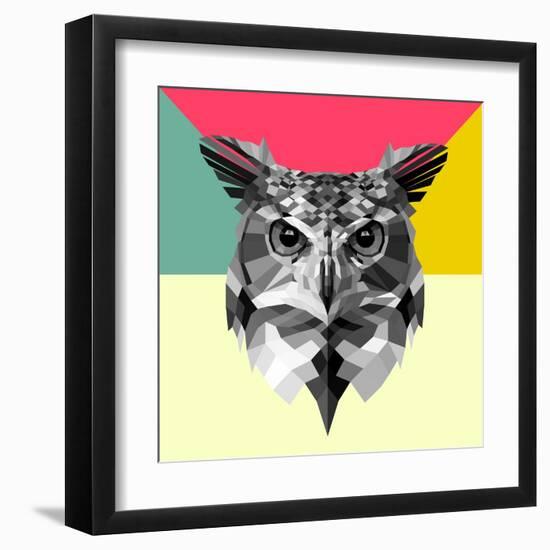 Owl Head-Lisa Kroll-Framed Art Print