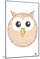 Owl Hoo Text Poster-null-Mounted Poster