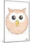 Owl Hoo Text Poster-null-Mounted Poster