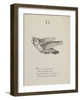 Owl Illustrations and Verses From Nonsense Alphabets Drawn and Written by Edward Lear.-Edward Lear-Framed Giclee Print