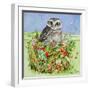 Owl in a Woodland Basket, 1993-E.B. Watts-Framed Giclee Print