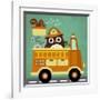 Owl in Firetruck and Squirrel-Nancy Lee-Framed Art Print