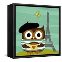 Owl in Paris-Nancy Lee-Framed Stretched Canvas