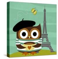 Owl in Paris-Nancy Lee-Stretched Canvas