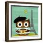 Owl in Paris-Nancy Lee-Framed Art Print