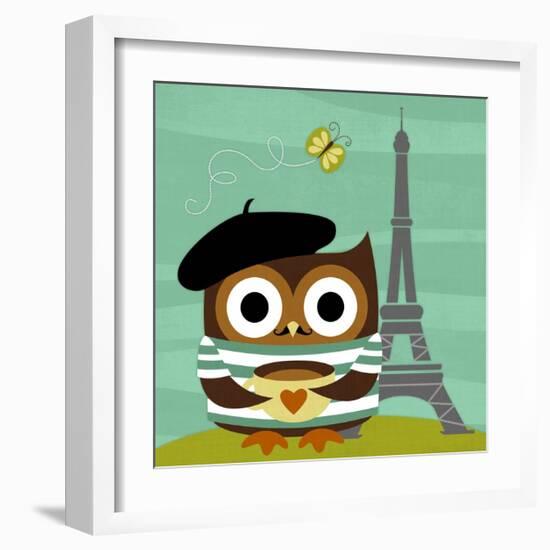 Owl in Paris-Nancy Lee-Framed Art Print