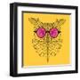 Owl in Pink Glasses-Lisa Kroll-Framed Art Print