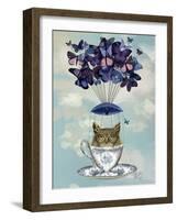 Owl in Teacup-Fab Funky-Framed Art Print