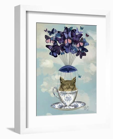 Owl in Teacup-Fab Funky-Framed Art Print