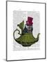Owl In Teapot-Fab Funky-Mounted Art Print
