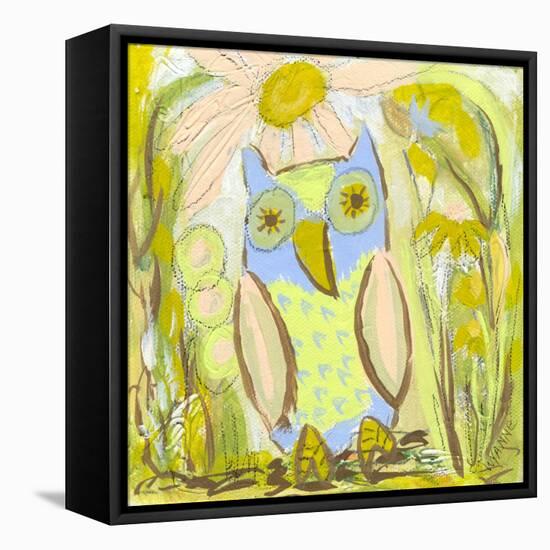 Owl in the Brambles-Wyanne-Framed Stretched Canvas