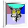 Owl in Yellow Glasses-Lisa Kroll-Framed Art Print