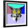 Owl in Yellow Glasses-Lisa Kroll-Framed Art Print