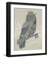 Owl King-Rachel Caldwell-Framed Art Print