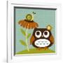 Owl Looking at Snail-Nancy Lee-Framed Art Print