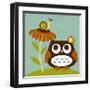 Owl Looking at Snail-Nancy Lee-Framed Art Print