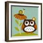 Owl Looking at Snail-Nancy Lee-Framed Art Print