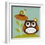 Owl Looking at Snail-Nancy Lee-Framed Art Print