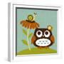 Owl Looking at Snail-Nancy Lee-Framed Art Print