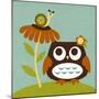 Owl Looking at Snail-Nancy Lee-Mounted Art Print