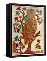 Owl, Lubok Print, 1800-null-Framed Stretched Canvas