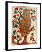 Owl, Lubok Print, 1800-null-Framed Giclee Print