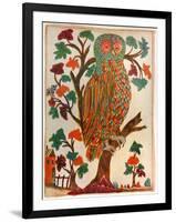 Owl, Lubok Print, 1800-null-Framed Giclee Print