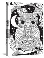 Owl on a Branch-Hello Angel-Stretched Canvas