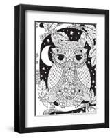 Owl on a Branch-Hello Angel-Framed Premium Giclee Print