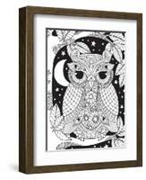 Owl on a Branch-Hello Angel-Framed Giclee Print