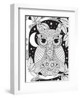 Owl on a Branch-Hello Angel-Framed Giclee Print