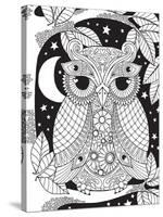 Owl on a Branch-Hello Angel-Stretched Canvas