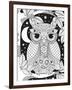 Owl on a Branch-Hello Angel-Framed Giclee Print