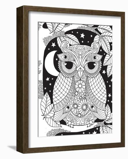 Owl on a Branch-Hello Angel-Framed Giclee Print