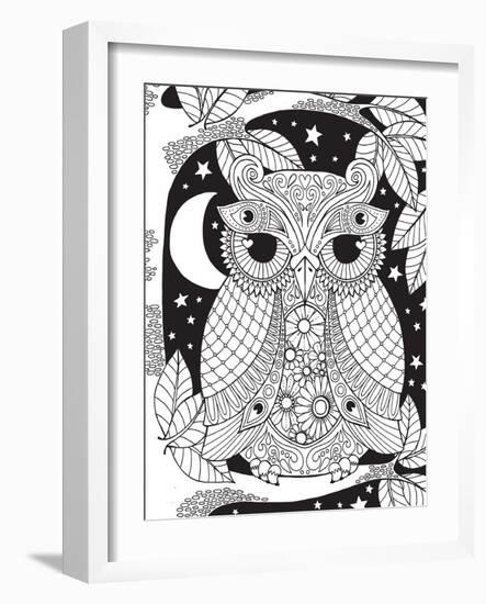 Owl on a Branch-Hello Angel-Framed Giclee Print