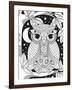 Owl on a Branch-Hello Angel-Framed Giclee Print