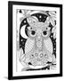 Owl on a Branch-Hello Angel-Framed Giclee Print