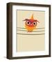 Owl on a Wire-Volkan Dalyan-Framed Art Print