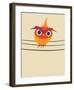 Owl on a Wire-Volkan Dalyan-Framed Art Print