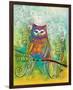 Owl on Holiday II-Lucy Cloud-Framed Premium Giclee Print