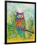 Owl on Holiday II-Lucy Cloud-Framed Premium Giclee Print