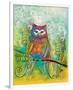 Owl on Holiday II-Lucy Cloud-Framed Premium Giclee Print