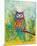 Owl on Holiday II-Lucy Cloud-Mounted Premium Giclee Print