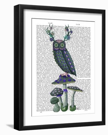 Owl on Mushrooms-Fab Funky-Framed Art Print