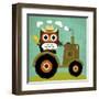 Owl on Tractor-Nancy Lee-Framed Art Print