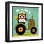 Owl on Tractor-Nancy Lee-Framed Art Print